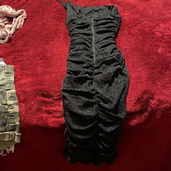 B Darlin Black Sparkle Dress - Picture 5 of 5